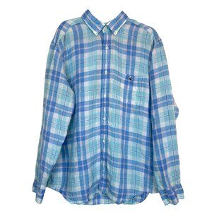 Vineyard Vines Shirt Men's XL Classic Fit Tucker Blue Plaid Office Casual Preppy